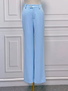 SUSIE COLLECTION Diamonds Feather Lapel Flare Trousers Suit