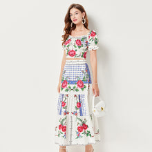 Load image into Gallery viewer, Rose Flower Two Piece Set
