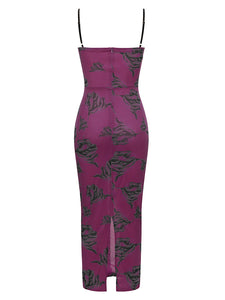 Spaghetti Strap Flower Print Maxi  Dress - comes in two colours