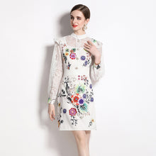 Load image into Gallery viewer, *NEW Flowers &amp; Lace Mini Dress