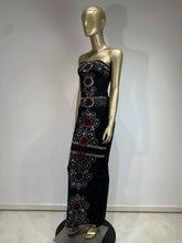 Load image into Gallery viewer, Red Circle Crystal Embellished Bandage Bodycon Maxi Dress