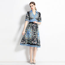 Load image into Gallery viewer, Blue dreams midi dress