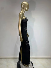 Load image into Gallery viewer, Red Circle Crystal Embellished Bandage Bodycon Maxi Dress