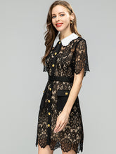 Load image into Gallery viewer, *NEW Elegant Lace Hollow Mini Dress