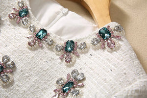 CC Diamond & Beading Sequin Mini Dress