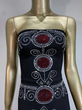 Load image into Gallery viewer, Red Circle Crystal Embellished Bandage Bodycon Maxi Dress