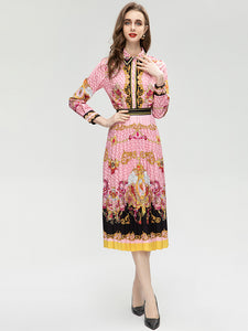 *NEW Strawberry cream print shirt+skirt set