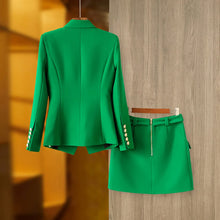 Load image into Gallery viewer, Luxury Blazer &amp; Skirt Suits with Gold finishing  - Comes in 8 colours