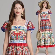 Load image into Gallery viewer, All Circus Flutter Sleeve Midi Dress