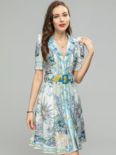 Load image into Gallery viewer, *NEW Lantern Sleeve Vintage Print Dress