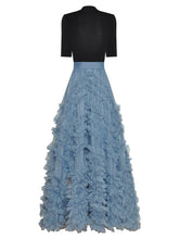 Load image into Gallery viewer, Knitted Top + Maxi Ruffles Skirt