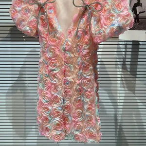 *NEW Princess Colourful Floral V-Neck Mini Dress