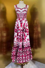 Load image into Gallery viewer, *NEW Red Tile Love Midi Dress