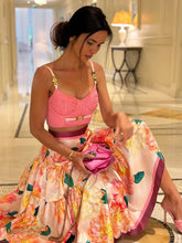 Load image into Gallery viewer, *NEW Pink Tile  print bralette &amp; skirt