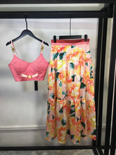Load image into Gallery viewer, *NEW Pink Tile  print bralette &amp; skirt