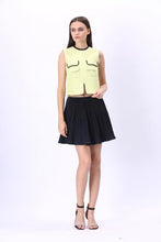 Load image into Gallery viewer, Comino Couture Lime Green Top &amp; Navy Pleated Skirt *WAS £125*