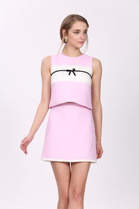 Comino Couture Baby Pink Top & Skirt Set