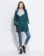 Load image into Gallery viewer, Comino Couture Green Faux Fur Pocket Coat * WAS £110*