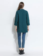 Load image into Gallery viewer, Comino Couture Green Faux Fur Pocket Coat * WAS £110*