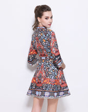 Load image into Gallery viewer, Folk Print Skater Dress