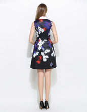 Load image into Gallery viewer, Comino Couture White Collar Floral Sleeveless Dress *WAS £95*