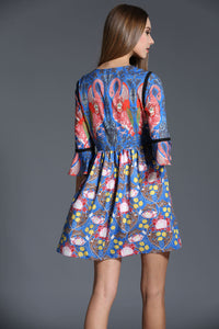 Comino Couture Navy Flamingo Dress *WAS £125*