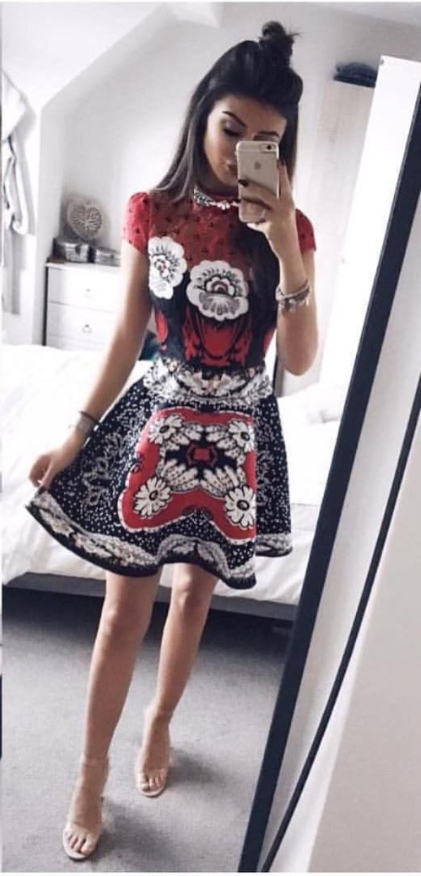 Comino Couture Cap Sleeved Red Beaded Stand Collar Dress