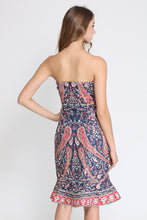 Load image into Gallery viewer, Comino Couture Boob Tube Peplum bottom Dress *WAS £150*