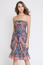 Load image into Gallery viewer, Comino Couture Boob Tube Peplum bottom Dress *WAS £150*
