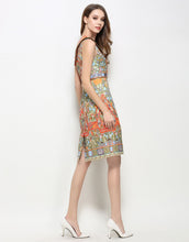 Load image into Gallery viewer, Comino Couture Asymmetric Print Dress