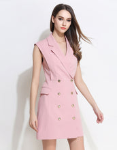 Load image into Gallery viewer, Comino Couture Baby Pink Lucca Waistcoat Dress