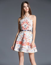 Load image into Gallery viewer, Comino Couture Halterneck Cream Skater Dress *WAS £135*