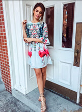 Load image into Gallery viewer, Comino Couture White Flamingo Dress