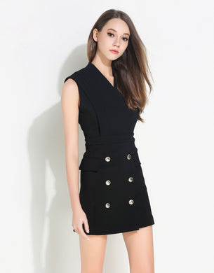 Comino Couture Black Waistcoat Dress *WAS £145*