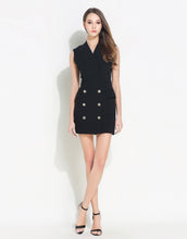 Load image into Gallery viewer, Comino Couture Black Waistcoat Dress *WAS £145*