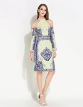 Load image into Gallery viewer, Comino Couture Cold Shoulder Beaded Dress