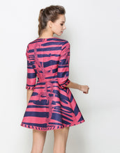 Load image into Gallery viewer, Comino Couture Pink &amp; Blue Contrast Skater Dress