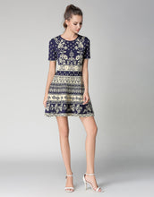 Load image into Gallery viewer, Comino Couture Knitted Blue Skater Dress *WAS £140*
