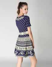 Load image into Gallery viewer, Comino Couture Knitted Blue Skater Dress *WAS £140*