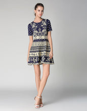 Load image into Gallery viewer, Comino Couture Knitted Blue Skater Dress *WAS £140*