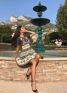 Comino Couture Knitted Blue Skater Dress *WAS £140*