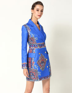 Electric Blue Blazer Dress