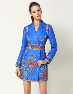 Electric Blue Blazer Dress