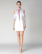Load image into Gallery viewer, Comino Couture White Cold Shoulder Dress *WAS £155*