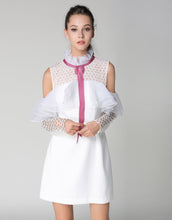 Load image into Gallery viewer, Comino Couture White Cold Shoulder Dress *WAS £155*