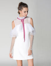 Load image into Gallery viewer, Comino Couture White Cold Shoulder Dress *WAS £155*