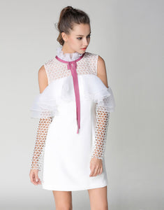 Comino Couture White Cold Shoulder Dress *WAS £155*