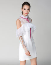 Load image into Gallery viewer, Comino Couture White Cold Shoulder Dress *WAS £155*