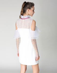 Comino Couture White Cold Shoulder Dress *WAS £155*