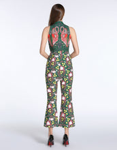 Load image into Gallery viewer, Comino Couture Green / Multi Print Flamingo Jumpsuit